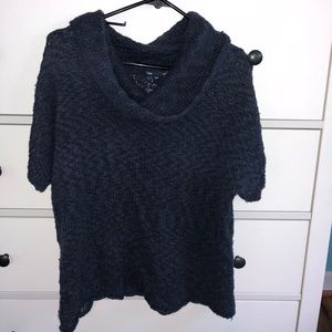 Knit Short Sleeve Turtleneck